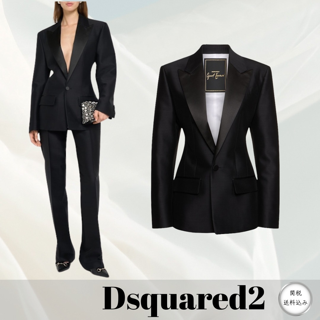 D SQUARED2【関税送料込】Dan Statement シルク＆ウールブレザー