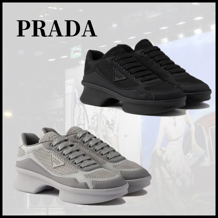 ■PRADA プラダ メッシュファブリック スニーカー