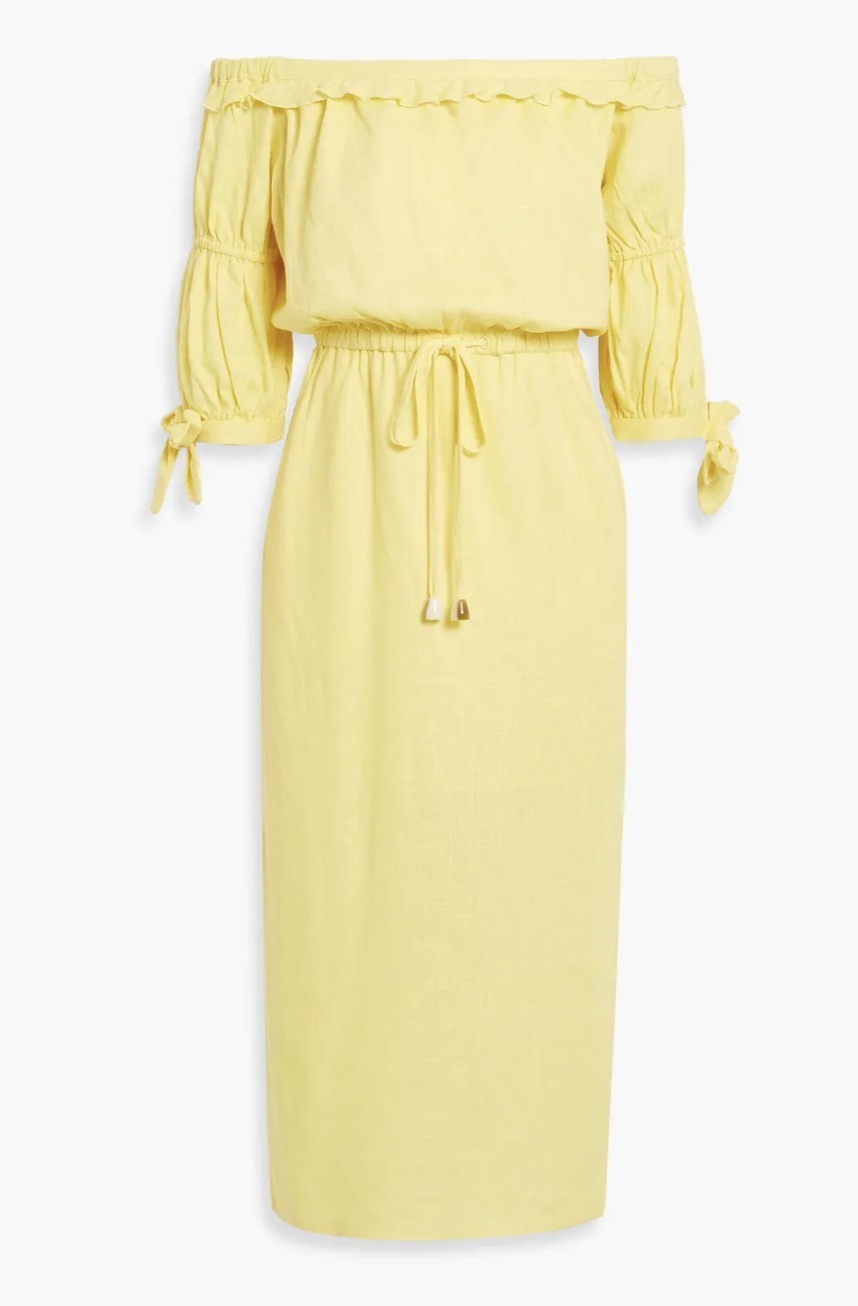 *Diane von Furstenberg* オフショルダーガーゼワンピース