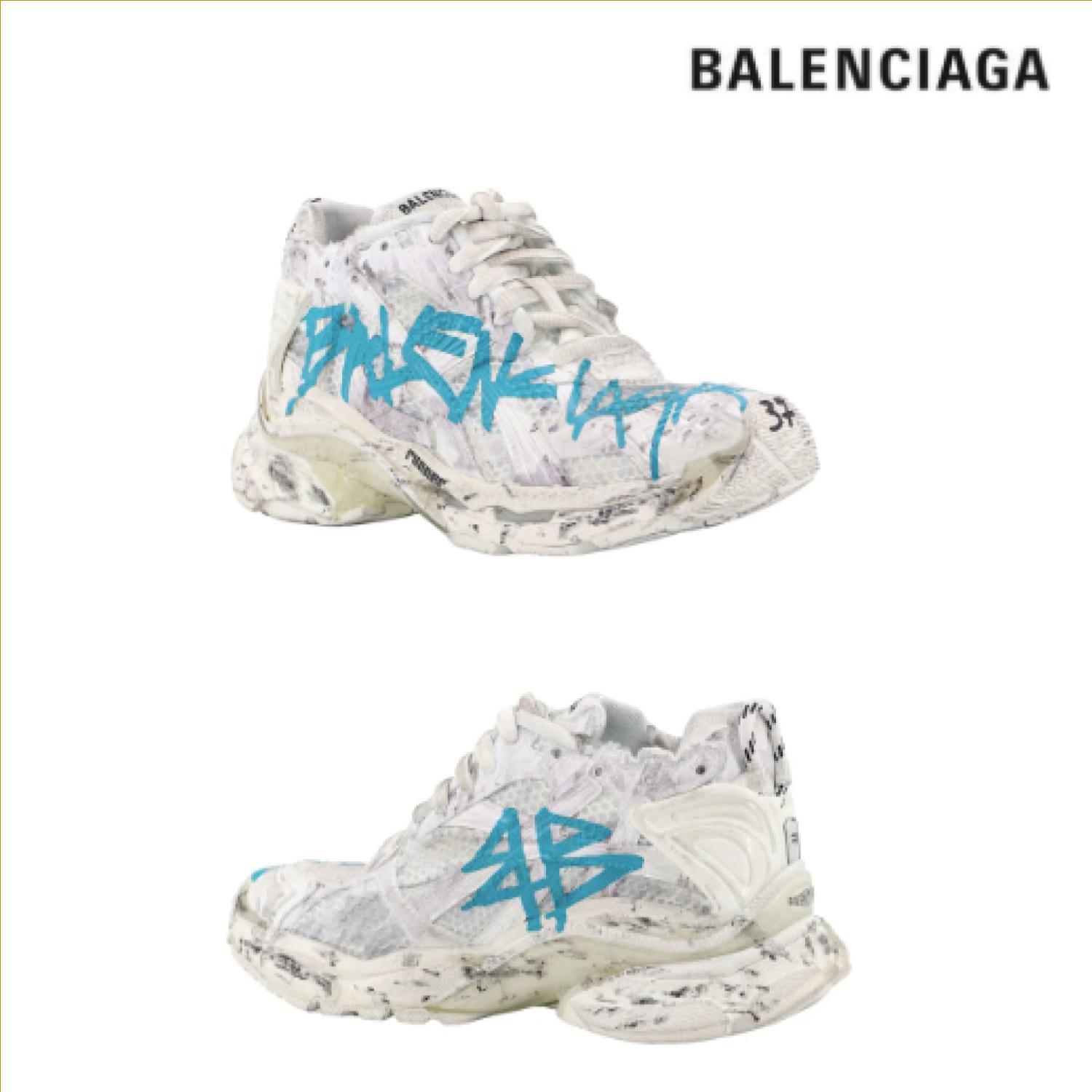 おすすめ☆Balenciagaロゴ プリント レースアップ スニーカー