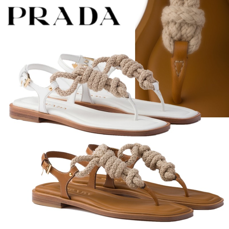 PRADA★レザー トングサンダル
