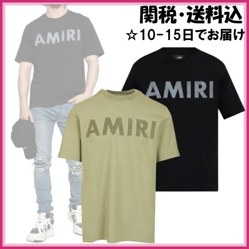 AMIRI ■アミリ AMIRIロゴ プリント コットン 半袖 Tシャツ