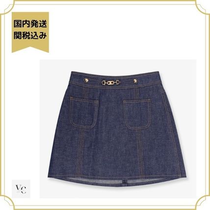 送料込み☆CELINE ミニスカート ローウォッシュ デニム DENIM MINI SKIRT CELINE(セリーヌ) - 海外通販のBUYMA