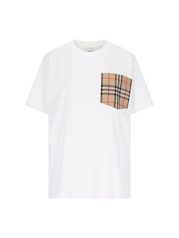 BURBERRY チェックフリントクルネックTシャツ 8073031 A1464