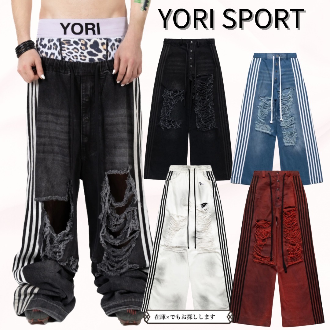 YORI ストリートデニム 5ライン モンキーポケット ドローコード