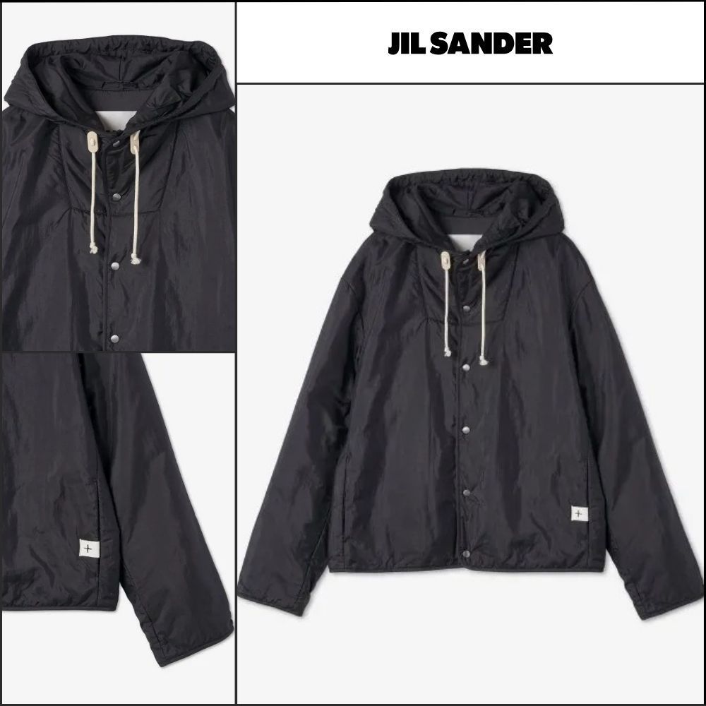 【Jil Sander】Silk Nylon Blouson Jacket Navy