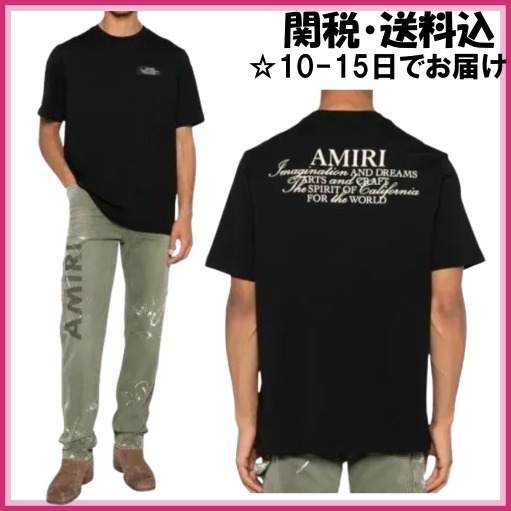 AMIRI ■アミリ AMIRIロゴ 半袖 コットン Tシャツ ブラック