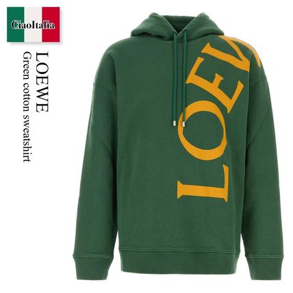 LOEWE ロエベ オーバーサイズロゴ フーディー パーカー グリーン グリーン（緑）系 LOEWE(ロエベ) パーカー・フーディ(メンズ