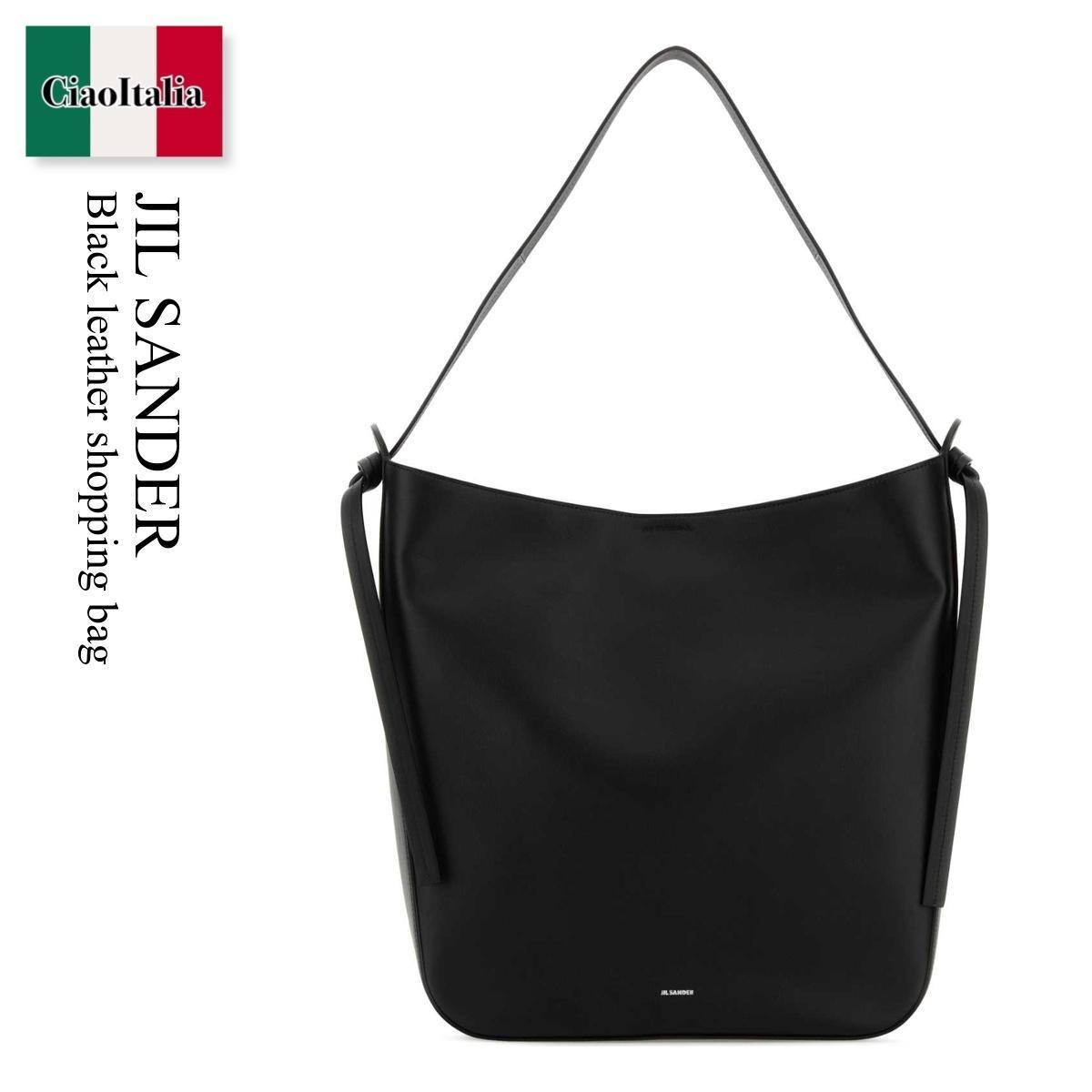 トートバッグ Jil Sander Black Leather Shopping Bag