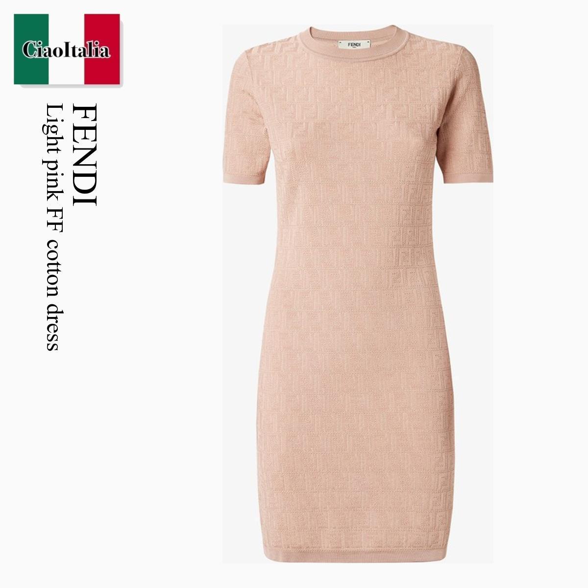 ワンピース Fendi Light Pink Ff Cotton Dress