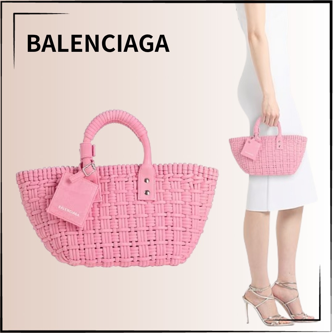 【BALENCIAGA】関税込☆ビストロ カゴバッグ ピンク