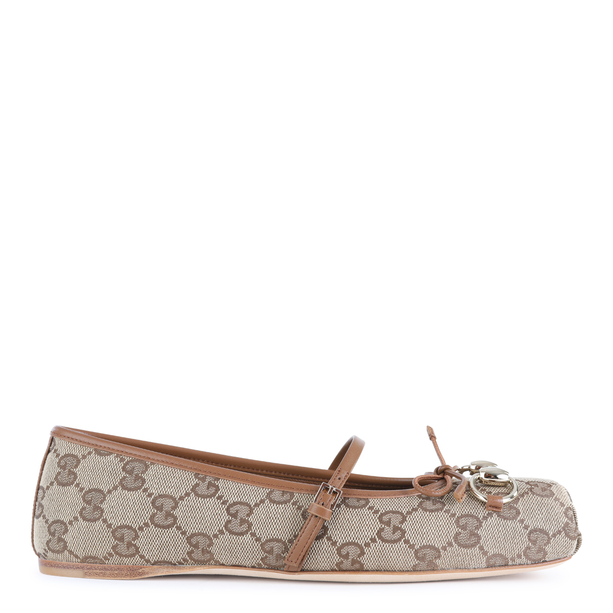 ★関税込み★ GUCCI Beige Ballerina Flat Shoes