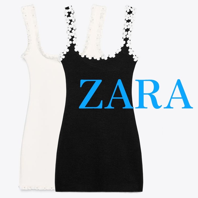 【ZARA】ショート丈装飾ワンピース 5584/209/800