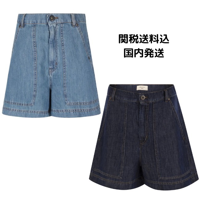 【WEEKEND MAX MARA】コットン リネン デニム ショート パンツ