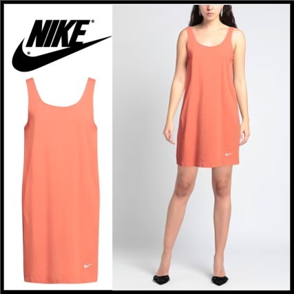 【ロゴ入り】≪NIKE≫ミニワンピース・ドレス【オレンジ】