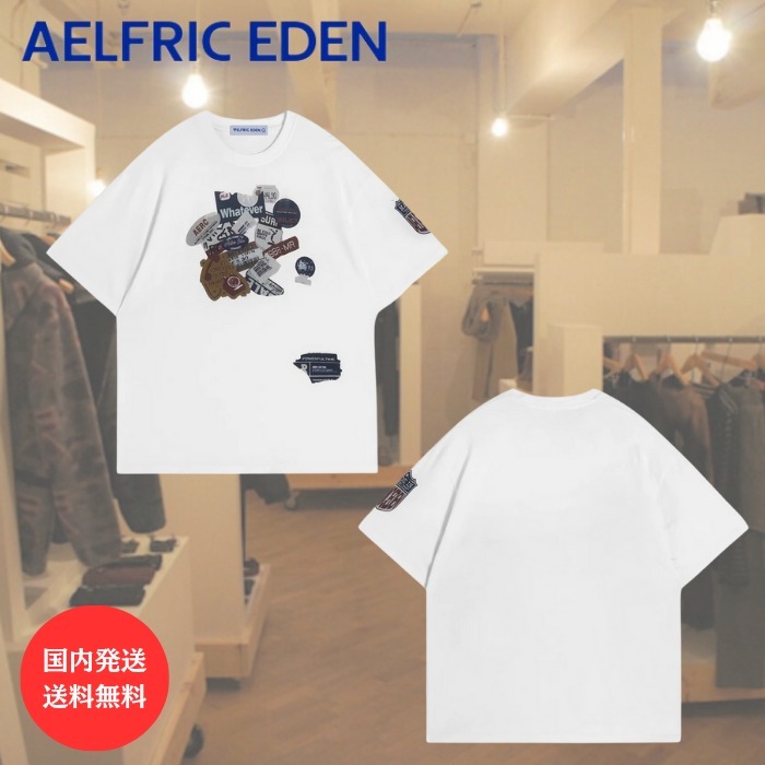 国内未発売【Aelfric Eden】ステッカープリントTシャツ