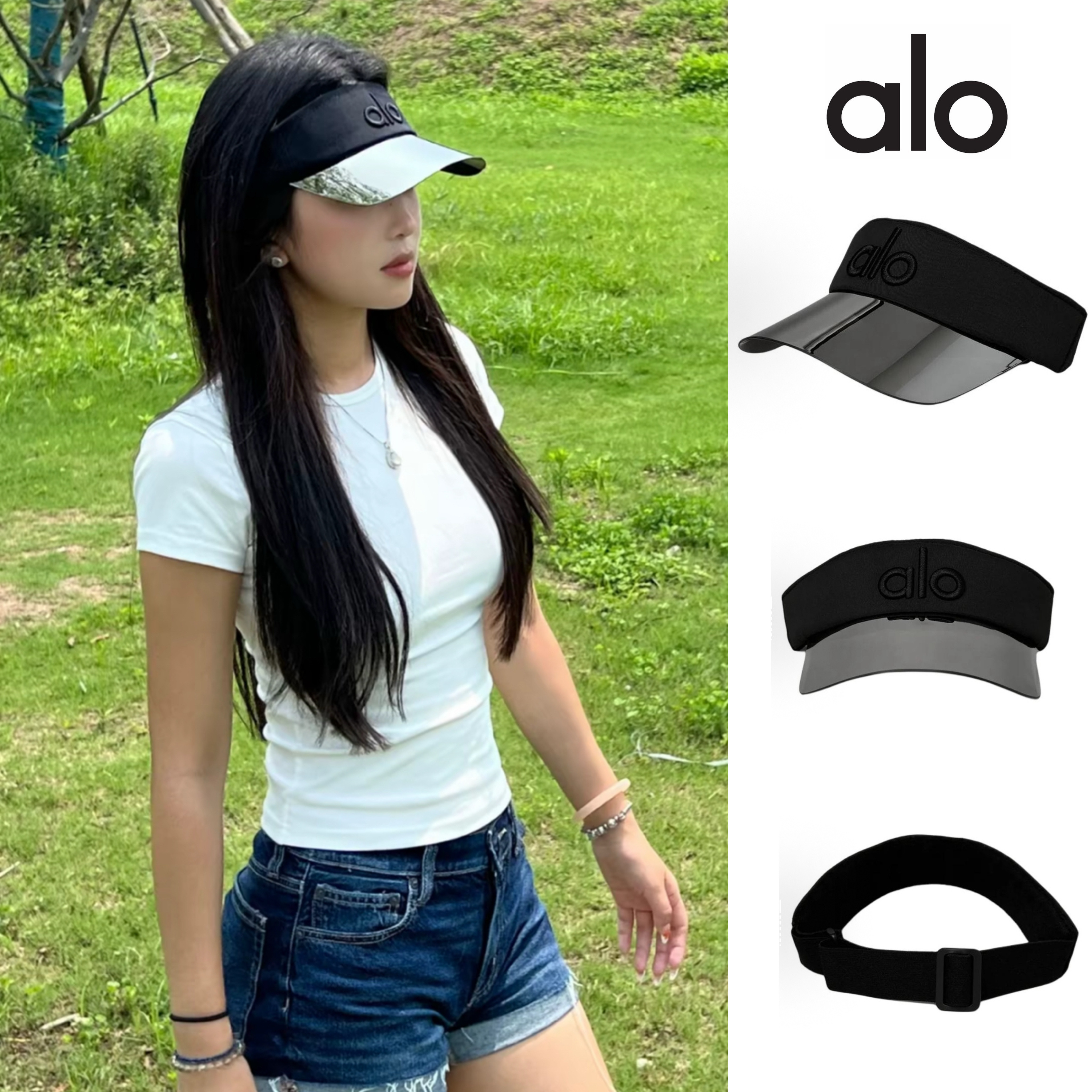 【ALO】BLACK LOGO CAP ★爽やか夏の紫外線カットキャップ