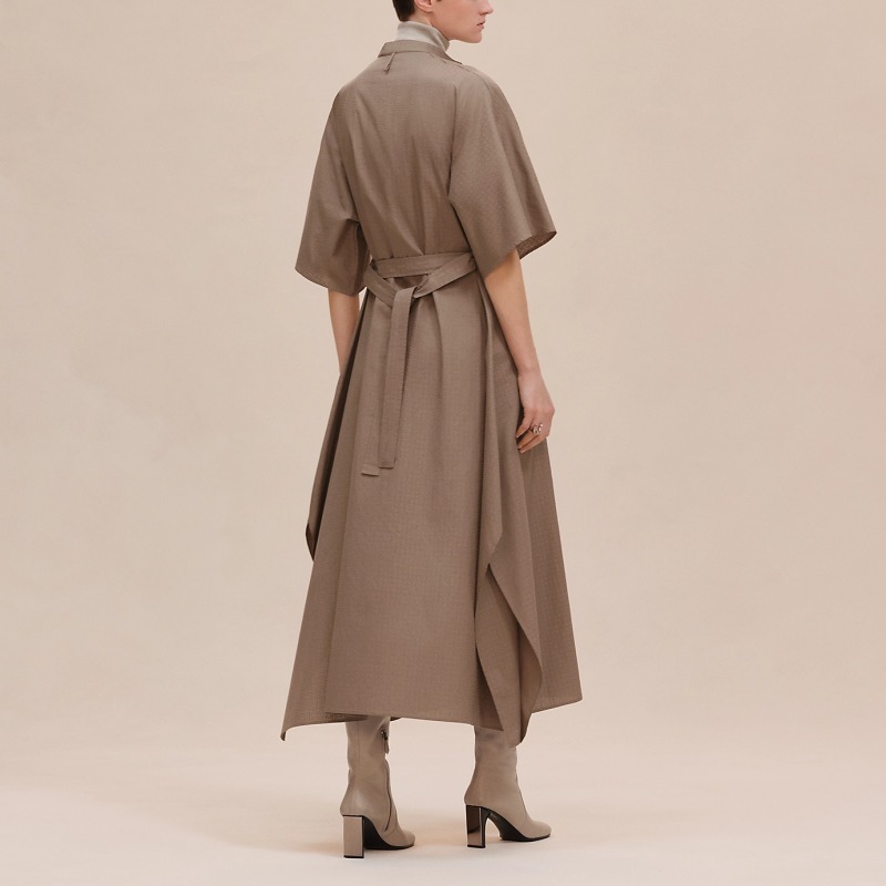 《リラックス感漂う一着♪》HERMES モザイク柄 プレーリードレス