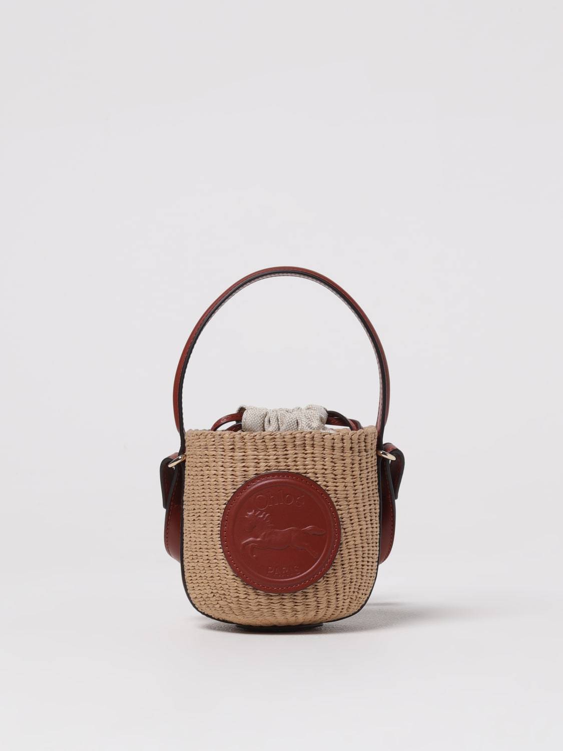 ショルダーバッグ・ポシェット HORSE MEDAL small basket bag made of natural fiber