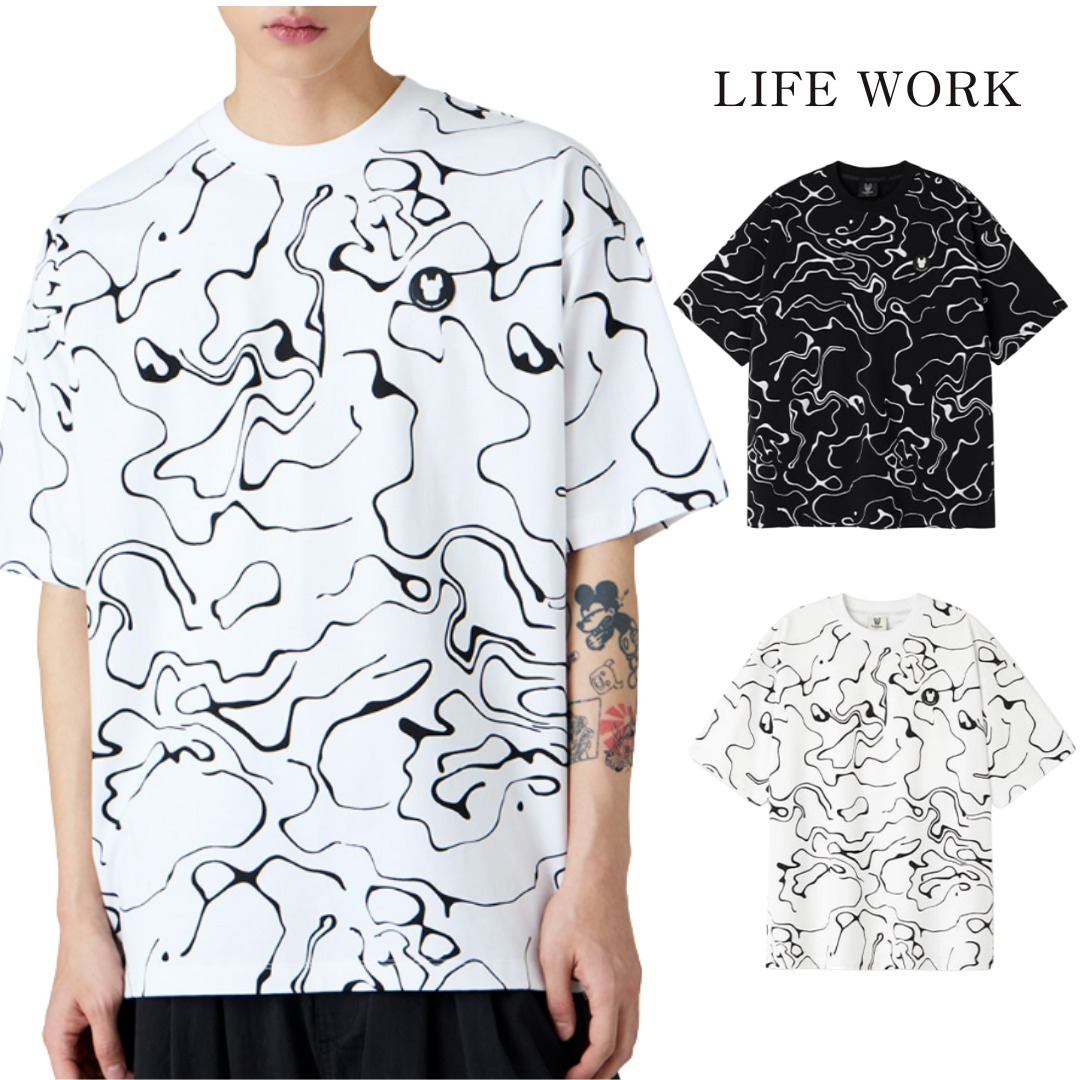 【LIFEWORK】ラドック ライン アートワーク 半袖 Tシャツ