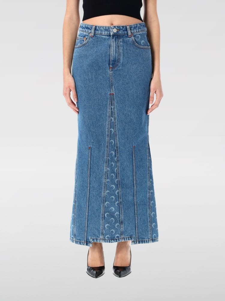 【MARINE SERRE】 Skirt woman Marine Serre デニムスカート