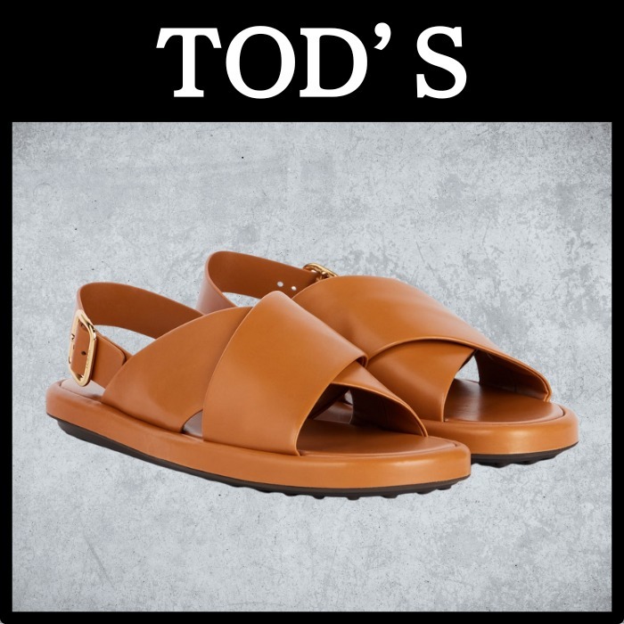 関税・送料込み VIP価格【TOD’S】レザーバックルサンダル