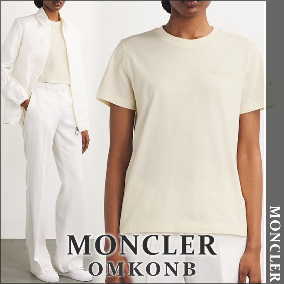 【国内発送・関税込】MONCLER チェストロゴ刺繍Tシャツ