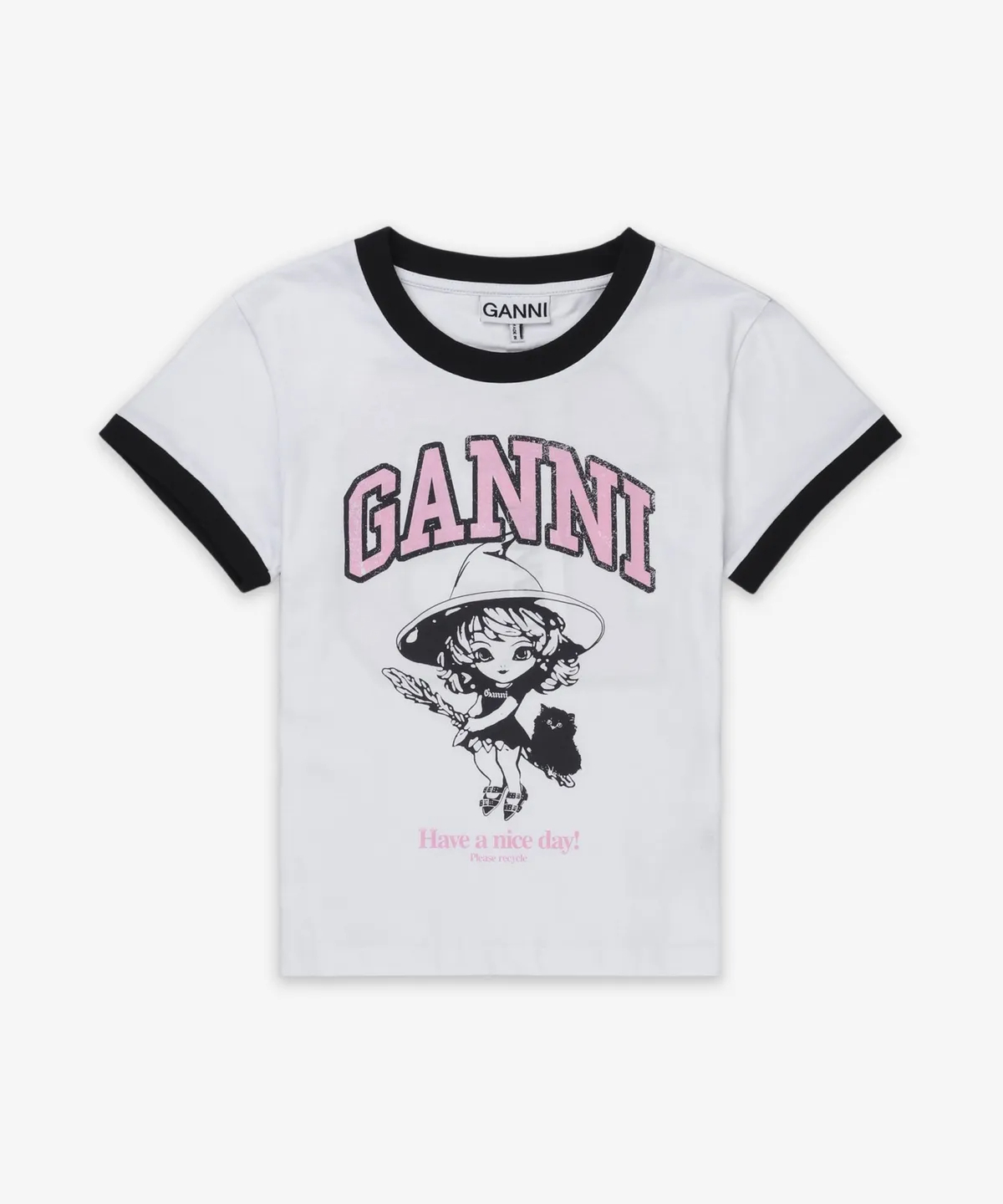 【GANNI】 Small Basic Jersey Witch Short Sleeve T-shirt