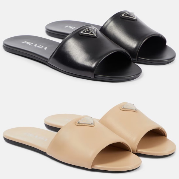 VIPセール◆PRADA◆レディース ナッパレザー スライドサンダル