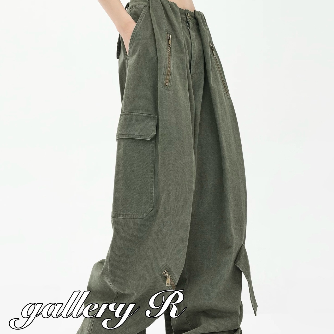 パンツ ハイウエスト パラシュート S/M/L/XL