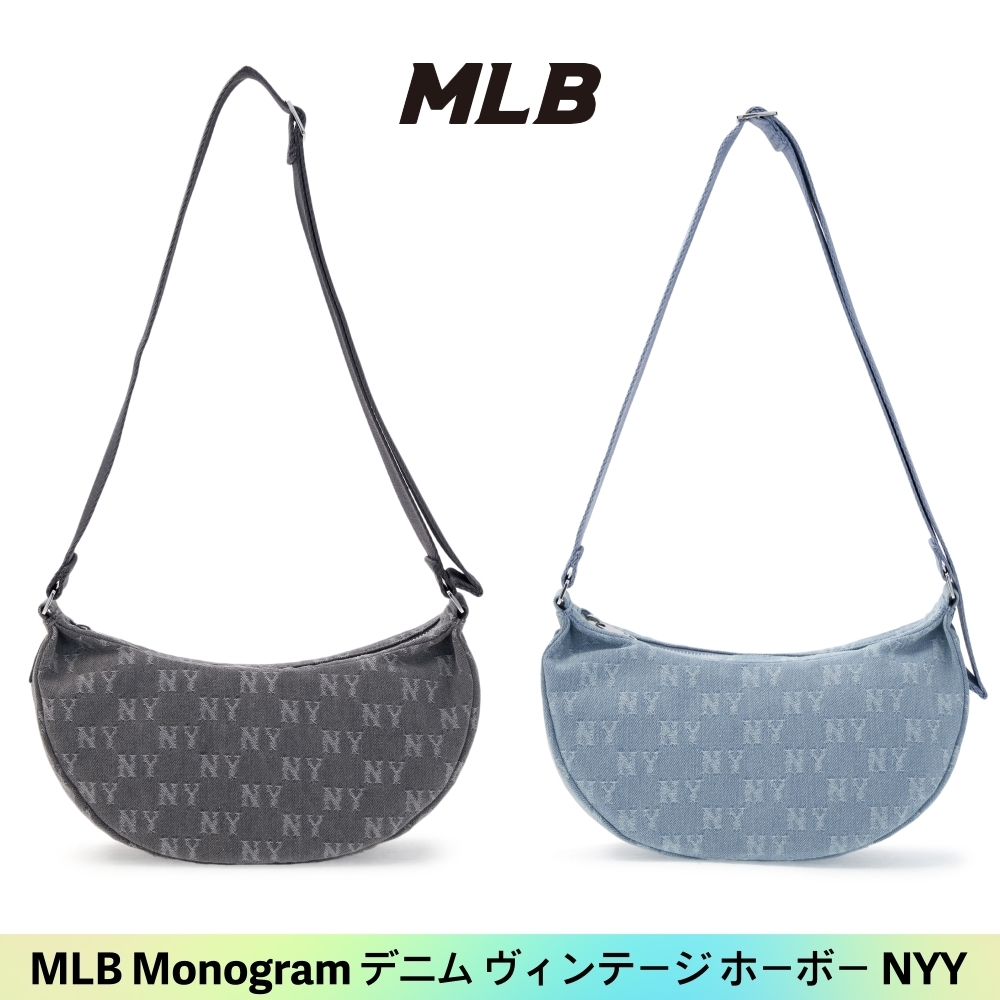 MLB★Monogram デニム ヴィンテージ ホーボー NYY★【25SS新作】