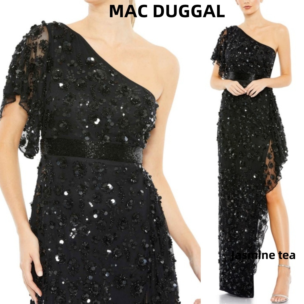 ★セール♪★MAC DUGGAL スパンコールのイブニングドレス★