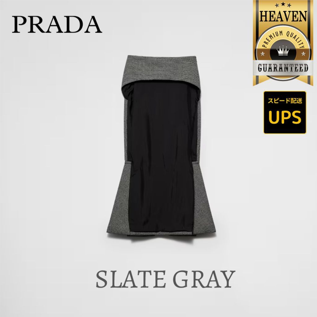 6万取引突破◆UPS速達便【PRADA】ミディスカート◆P123Y_15K5