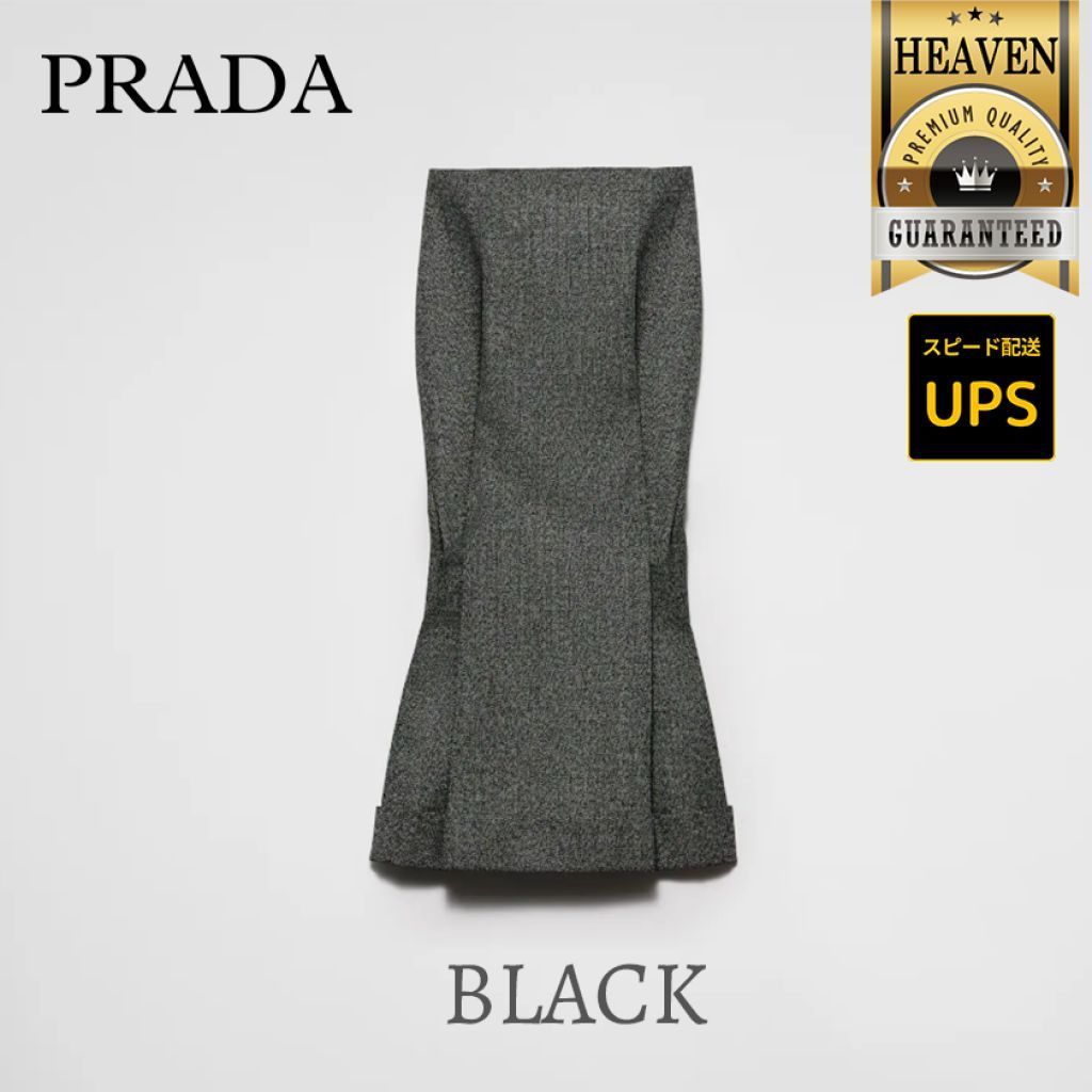 6万取引突破◆UPS便【PRADA】ウールミディスカート◆P114Y_15K8