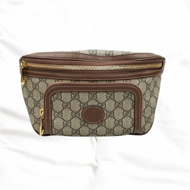 GUCCI* グッチ GGスプリーム 前ポケット ボディバッグ