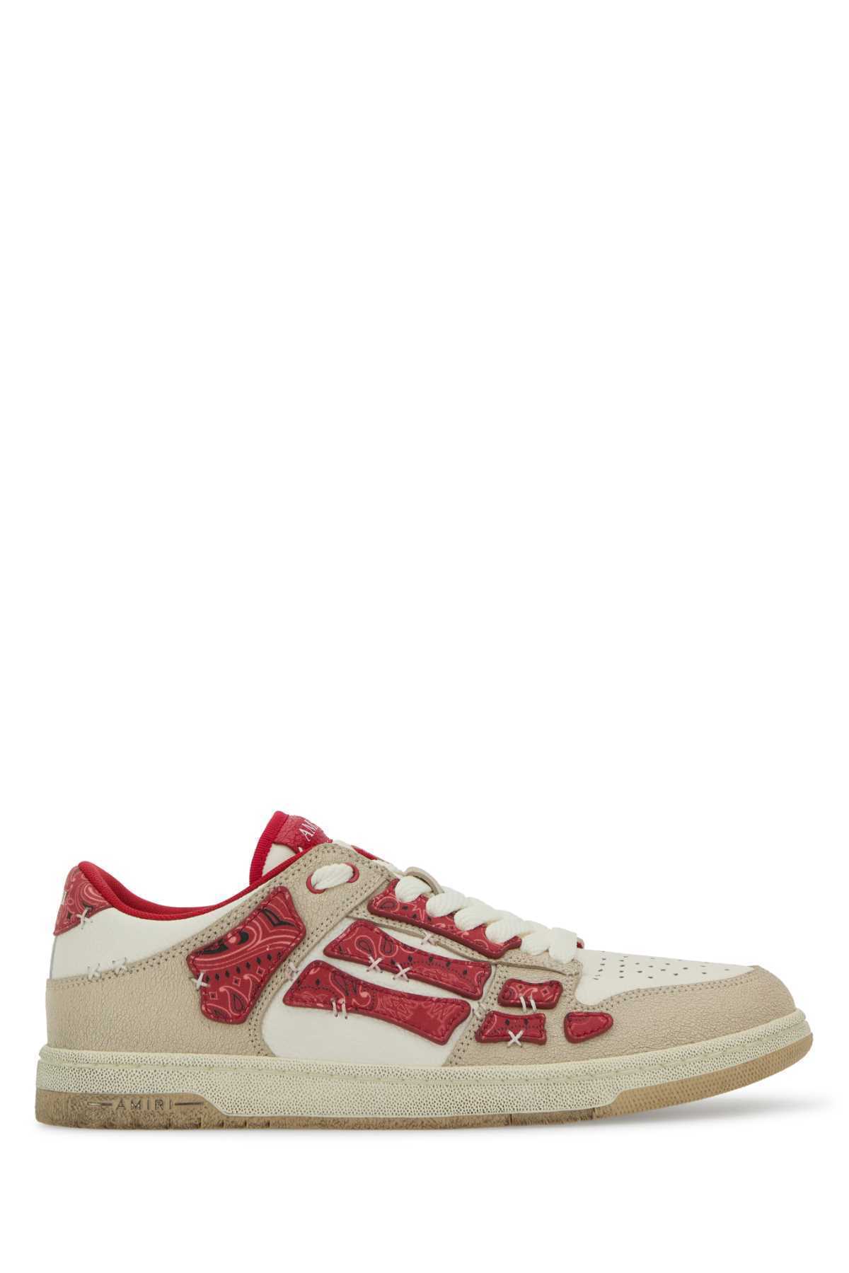 【関税&送料込】Amiri Tow-Tone Leather Bandana Skel Sneakers