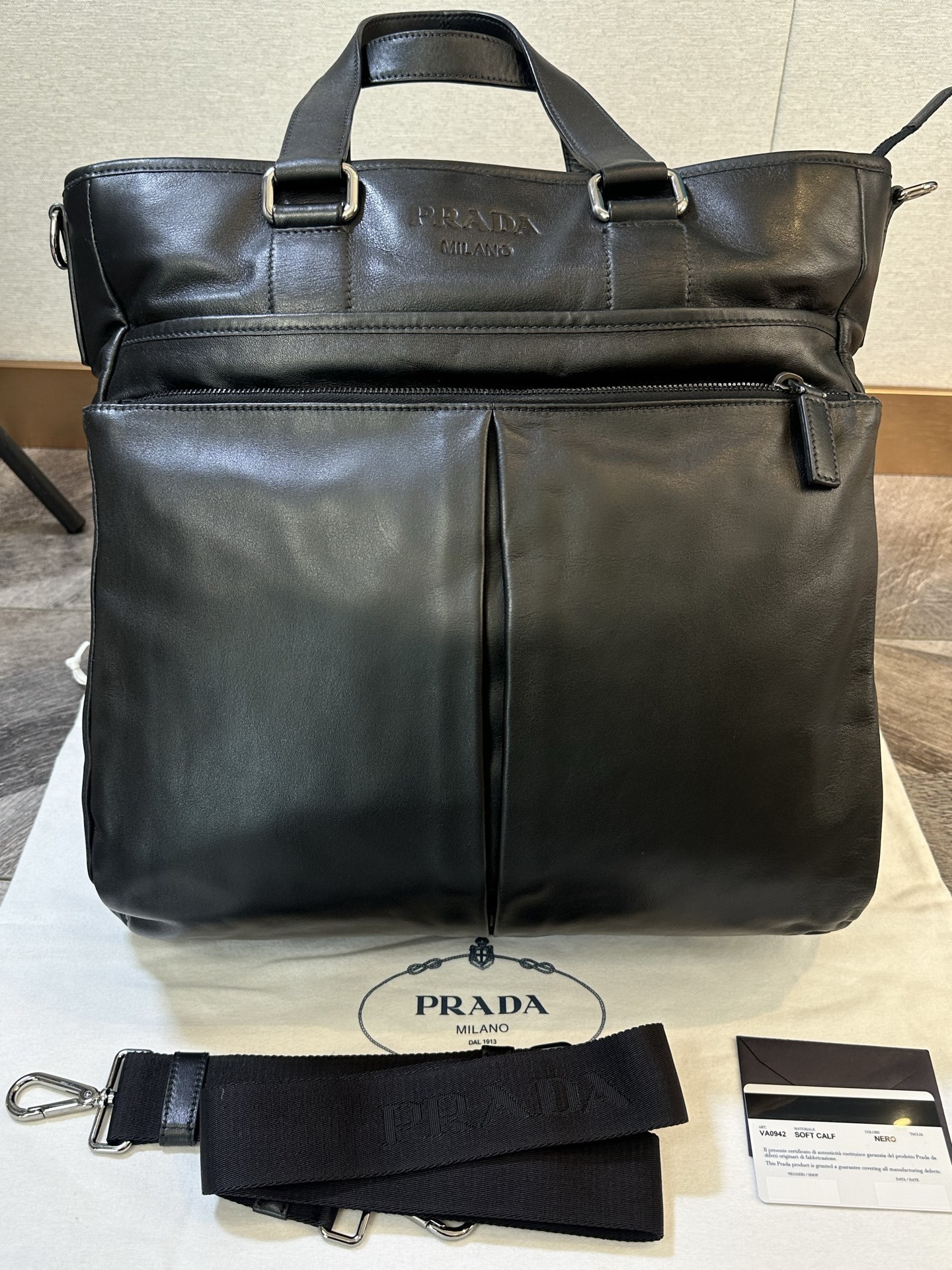 ★送料込★PRADA レザー トートバッグ 2WAY