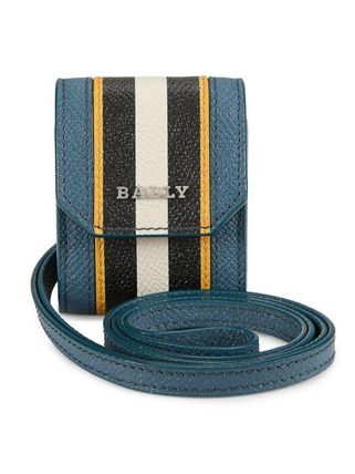 BALLY 名刺入れ 黒/青 ブルー（青）系 BALLY(バリー) カードケース・名刺入れ(メンズ