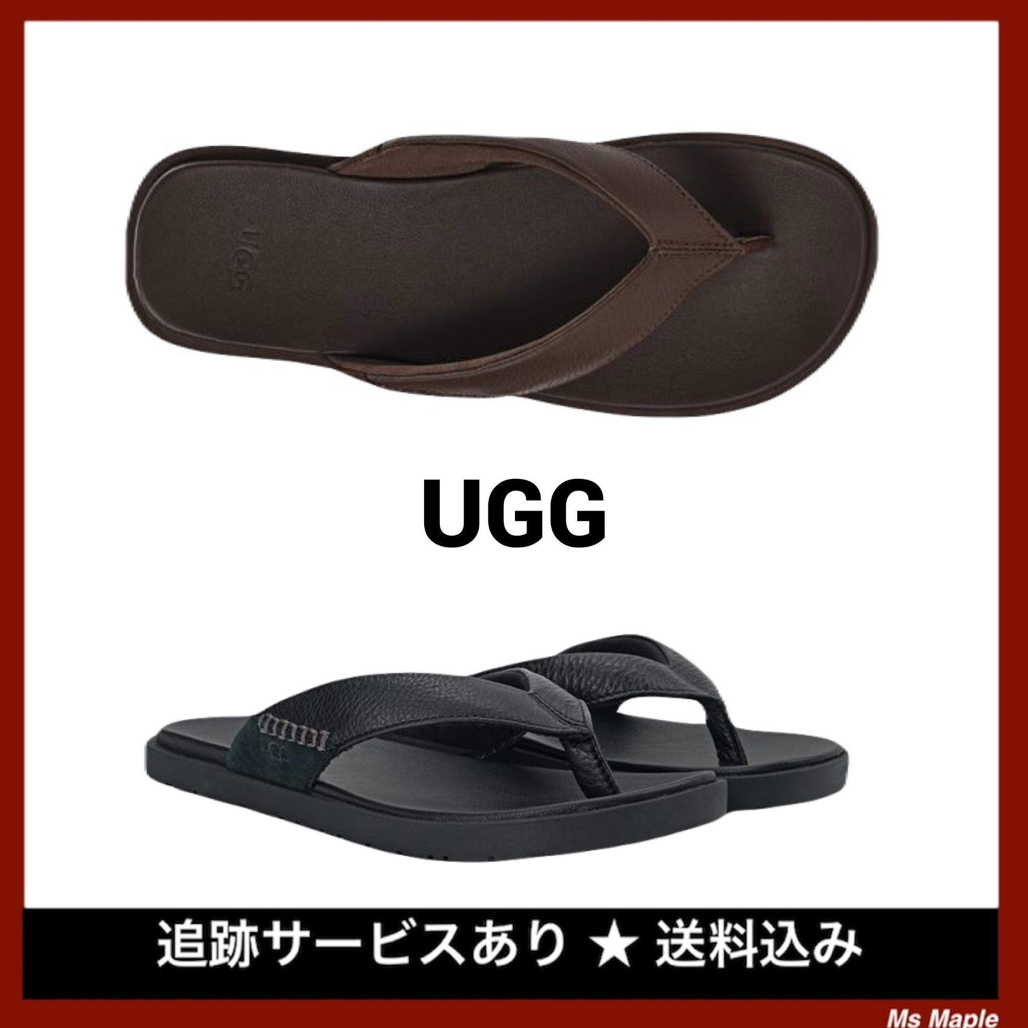 カジュアル☆軽量ソール【UGG】レザー ビーチサンダル