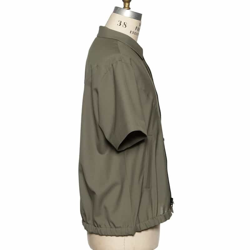 《上質な質感》【sacai】ドローコード付きジップアップシャツ