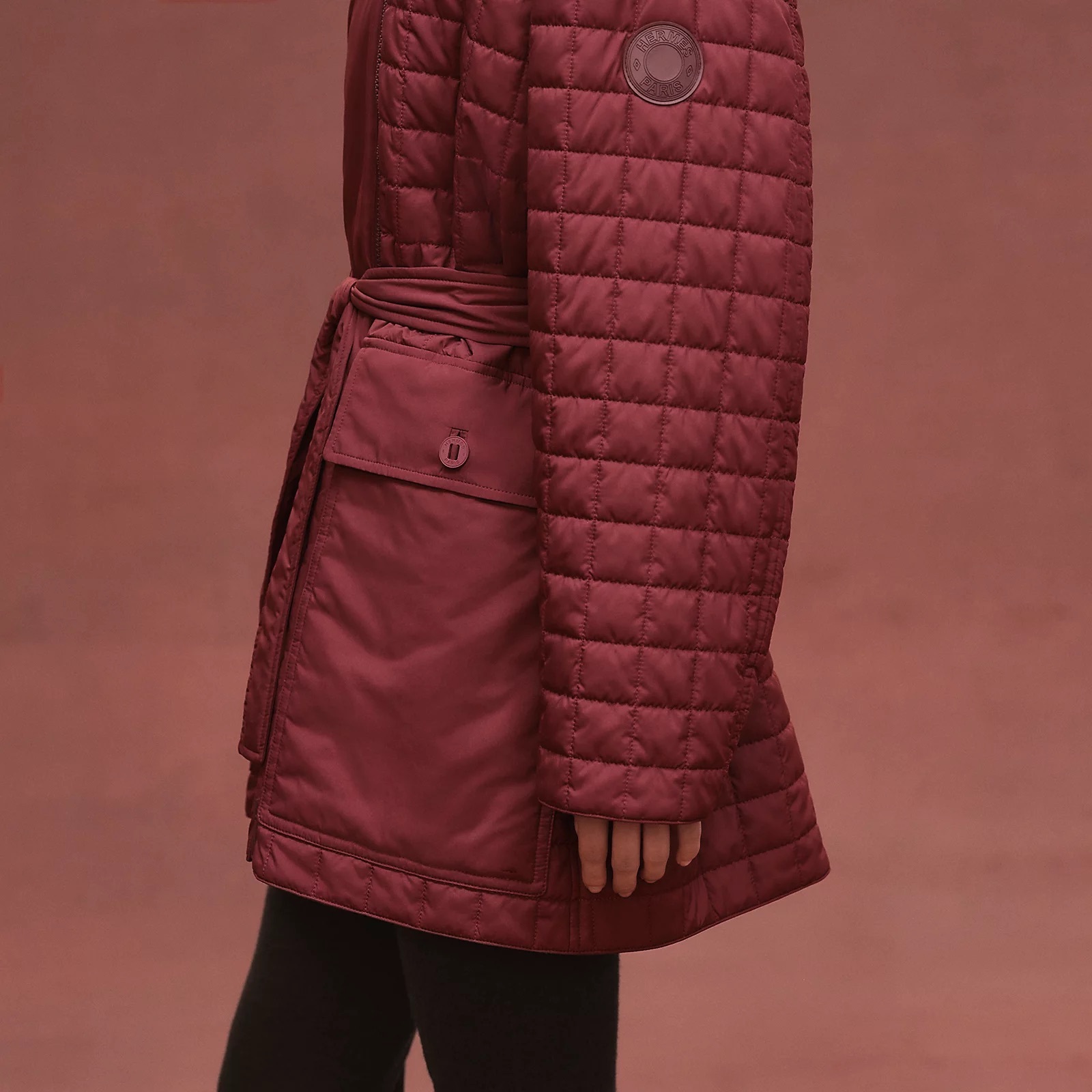 HERMES 25AW《キルティング コート》Clou de Selle DHL 直営店