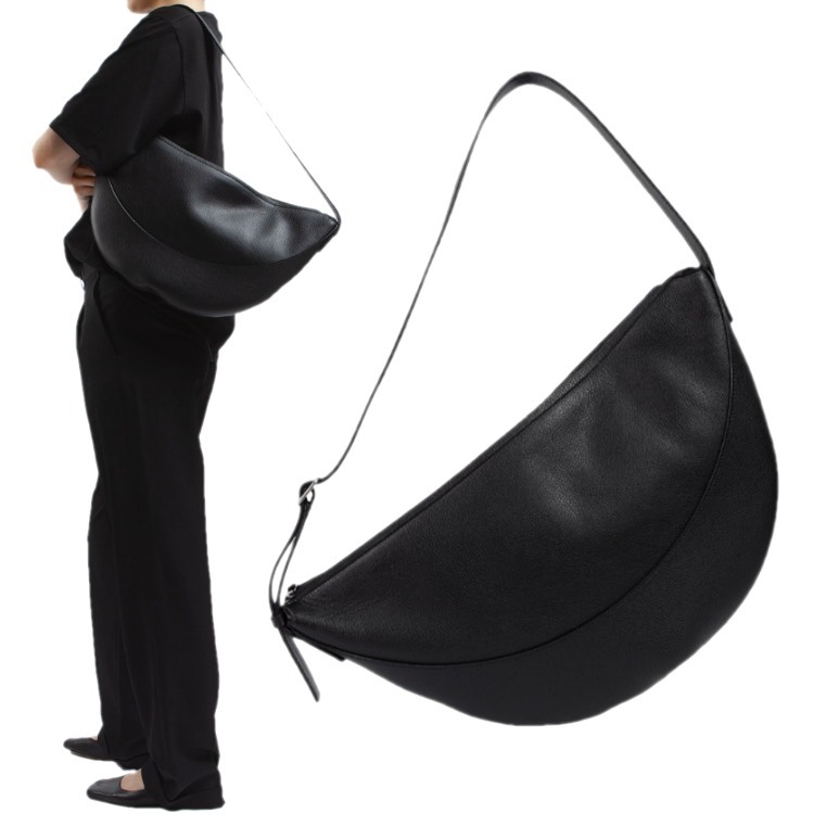 THE ROW☆25SS JOUVE ハーフムーン ショルダーバッグ BLACK