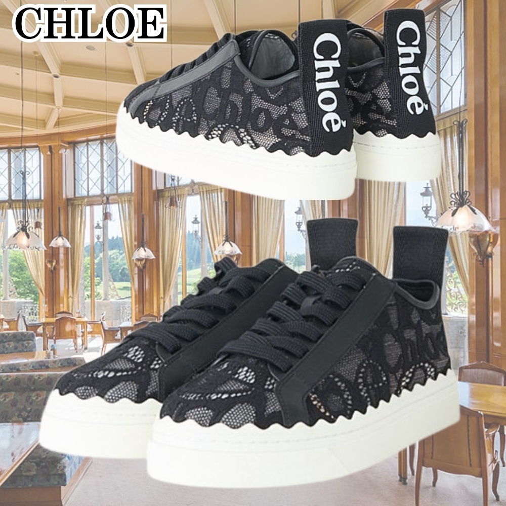 CHLOE*エレガンスな一足*ブラックレース ローレンスニーカー