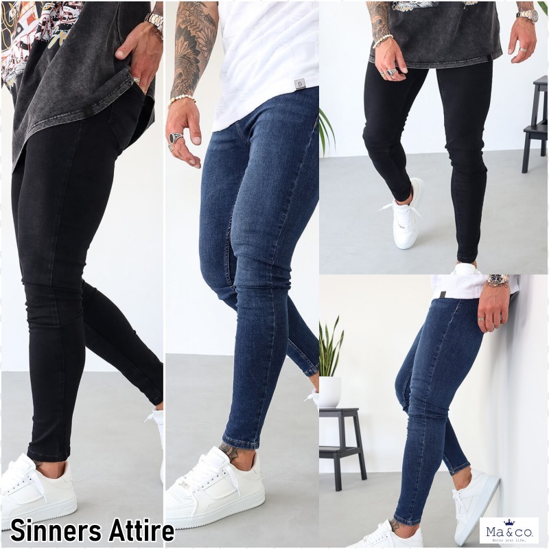 お得２本セット*Sinners Attire◇B&BK/NON RIPスキニーデニム