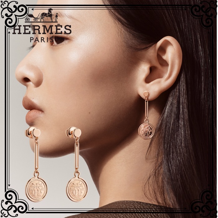 エレガント♪【HERMES】エクス・リブリス ピアス