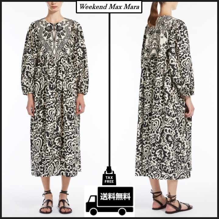 【Weekend Max Mara】ANZIO プリント ポプリン ドレス