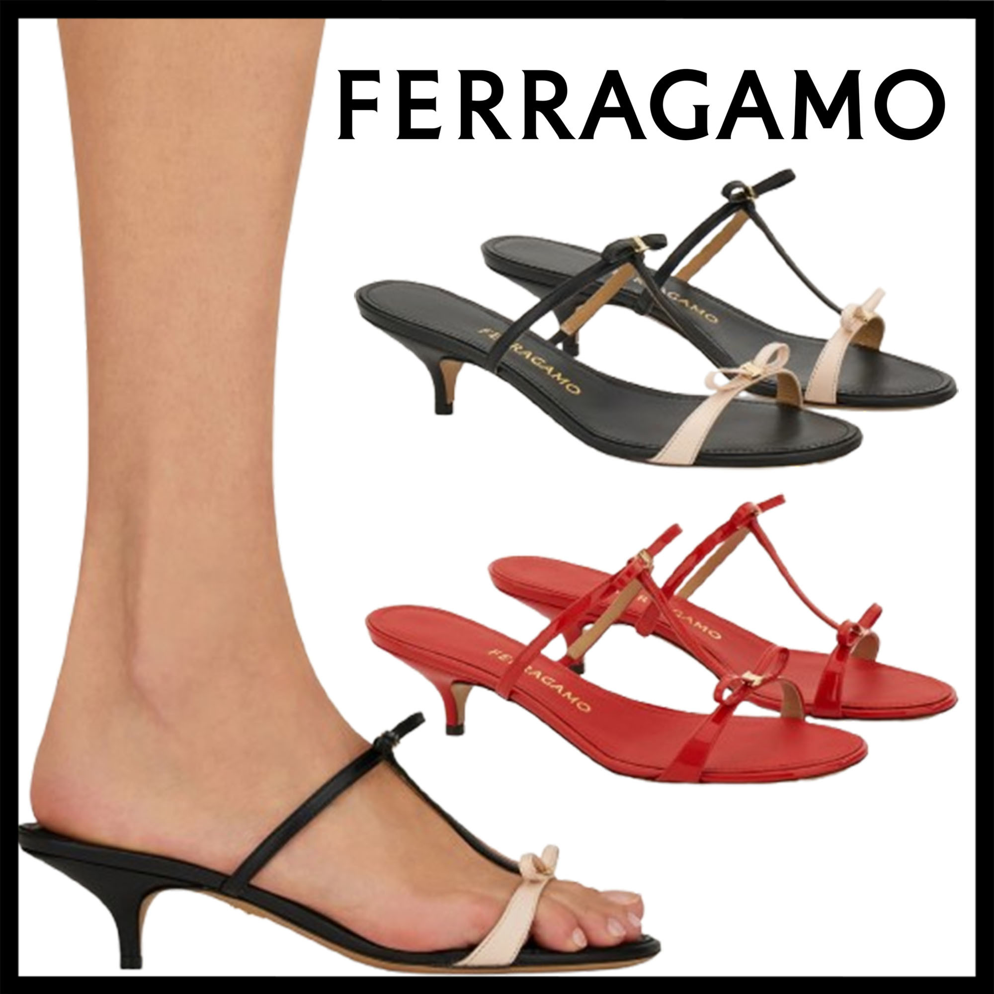 FERRAGAMO直営店 ミニボウサンダル