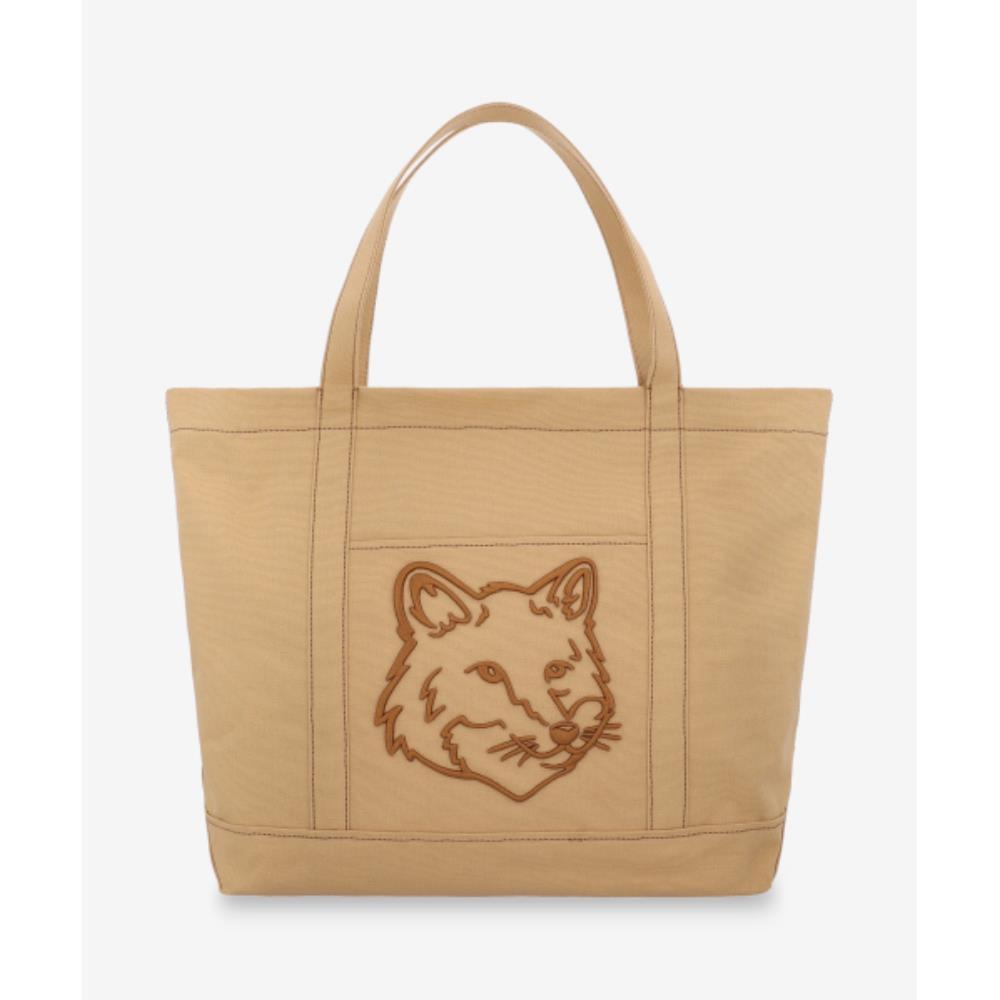 トートバッグ MAISON KITSUNE Fox Head Large Tote Bag Cork LW05104WW0107010