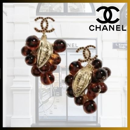 【25A 果実モチーフで大人可愛く】CHANEL ピアス プチハートがカワイイ☆【CHANEL】シャネル CCロゴ ピアス