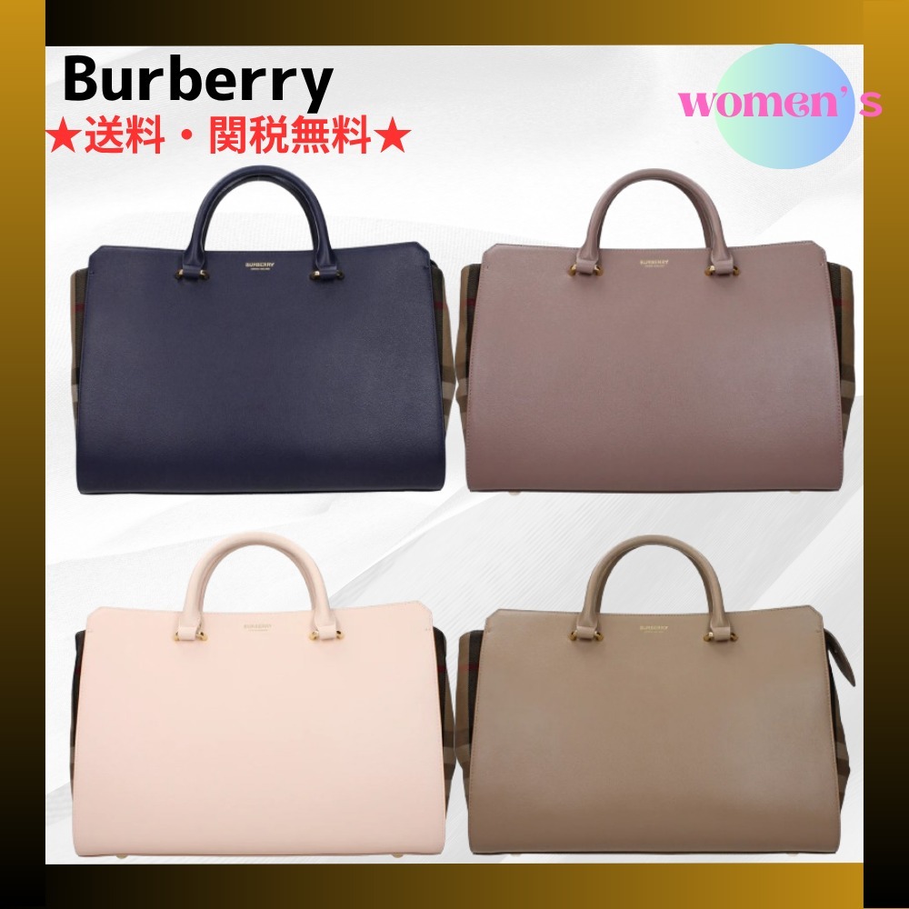 スマートな一品ハンドバッグ【Burberry】女性レザー送料関税無料